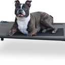 K&H Pet Products Outdoor Elevated Dog Cot, Breathable Cooling Elevated Cot Hammock Pet Bed for Medium Dogs, Washable Mesh Cover, Raised Metal Frame, Collapsible, Portable - Medium 32 X 25in Charcoal