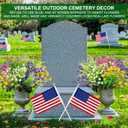 TURNMEON 20 Bundles Artificial Flowers for Outdoors, Summer Spring Grass Camellia Fake Flowers Fern Plants Eucalyptus, UV Resistant No Fade Faux Greenery for Gardens Cemetery Decor(Mixed 6 Styles 2)
