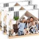 Acrylic 4x6 Picture Frame, 3 Pack Clear Magnetic Picture Frames, Double Sided 4 x 6 Photo Frame,Frameless Postcard Frame, Desk Picture Frames for Office