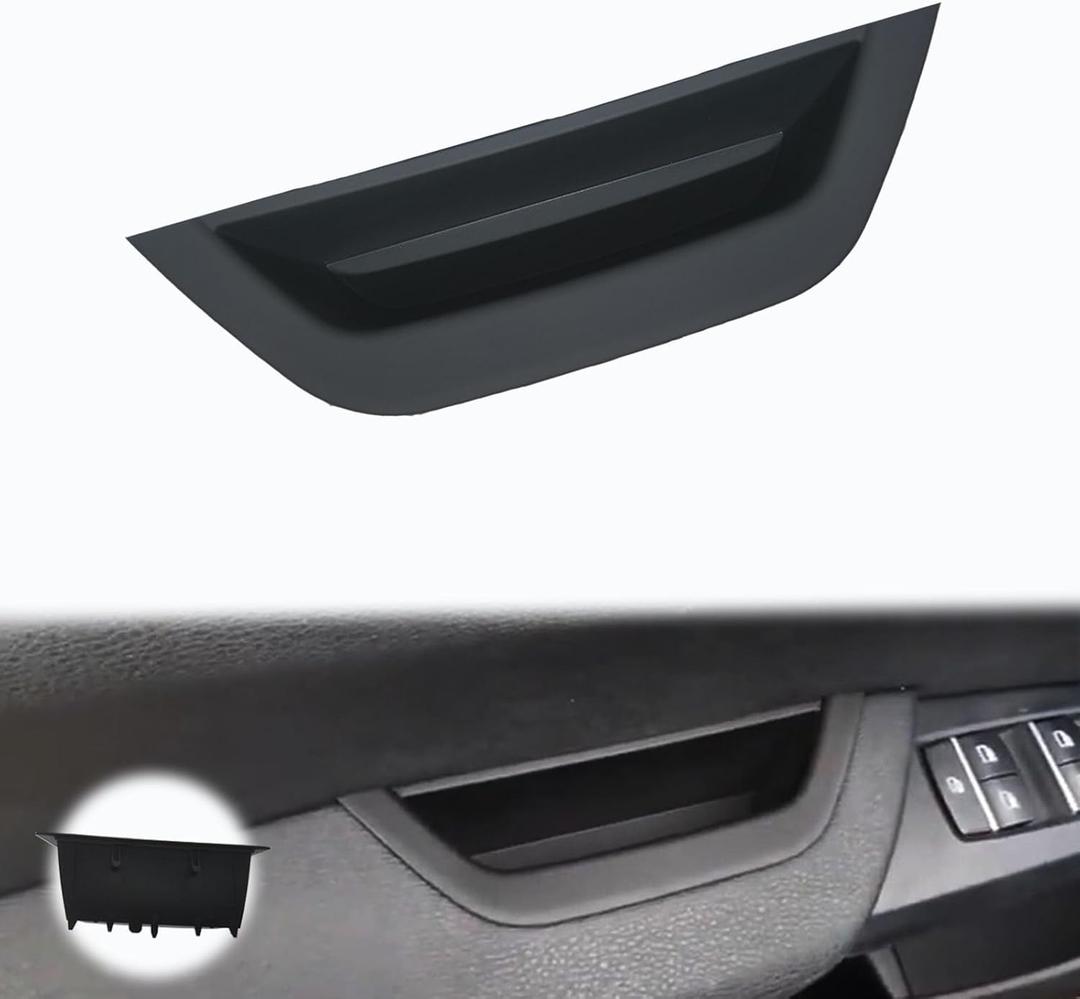 Black Driver Side Door Armrest Handle Storage Compartment Compatible for BMW X3 F25 2010-2016 X4 F26 2014-2017 Cover Door Container Storage Box Door Armrest Cover