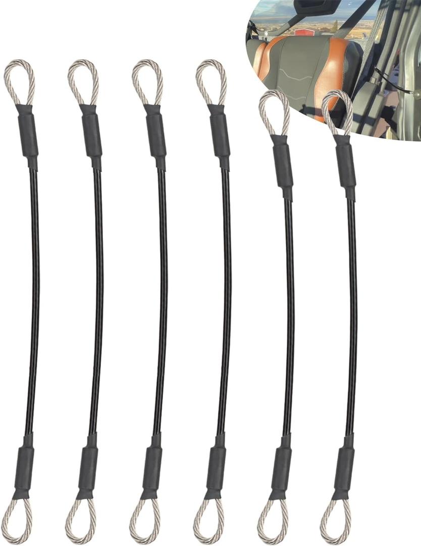 WEIGUZC Extended Door Cables for Can Am Defender Max 2022-Present HD10 Full Doors, Longer Than OEM Cables for Wider Door Opening