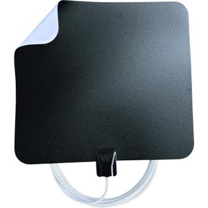 Winegard FL5500A FlatWave Amped Digital HD Indoor TV Antenna Amplified, 4K & ATSC 3.0 Ready, High-VHF/UHF, 60 Mile Range, Dual Color, 6 ft Cable