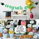 Green 2026 Graduation Candy Bar Signs Graduation Table Candy Buffet Labels for 2026 Graduation Dessert Food Label Table Party Decorations Green