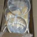 Industrial LED Floor Lamp for Living Room, Adjustable Circle Lampshade Spotlight Standing Lamp with Touch Control Switch, Modern Retro Floor Light Fixture for Bedroom, Office, Restaurant, Gold