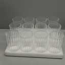 12Pcs Glass Cylinder vases for Centerpieces, 6 Inches Clear Ribbed Bud Vases for Wedding Decorations,Floral Vase Bulk Flower vases,Tall Glass Hurricane Candle Holder for Table Shelf, Party(Ribbed)