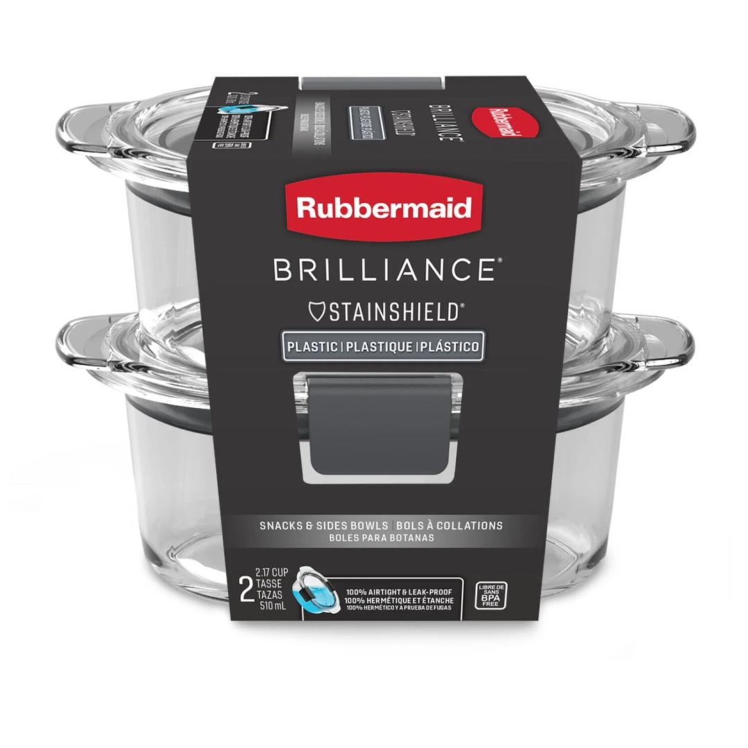 Rubbermaid Brilliance Plastic Soup Bowls 2 Pcs