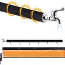 1PC Water Pipe Heat Blanket 78.7 x 6.3 with 4.9 ft Power Cord, 110V, Max Temp 140F, Aluminum Foil Freeze Protection Heating Cable for Metal & Plastic Pipes Freeze Protection