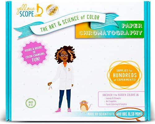 YELLOW SCOPE Paper Chromatopgraphy Science Kit for Kids, Toddler Activities, Preschool Learning Activities, STEM Kits for Girls and Boys, Educational & Fun for Ages 8 to 12