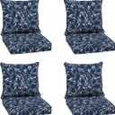 Arden earthFIBER Outdoor Deep Seat Cushion Set (4-Pack), 24 in x 24 in, Weather-Proof, Rain-Proof, Fade Resistant Patio Cushion for Chair, Sofa, and Couch Navy Blue King Palm