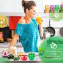 Patelai 4 Pieces Fruit and Vegetable Storage Containers for Fridge, Onion Holder Storage Avocado Green Pepper Tomato and Onion Keeper/Saver/Holder, Refrigerator Vegetable Crisper