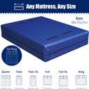 Cosy Family Mattress Bags for Moving with 8 Handles - 170GSM Extra-Thick Mattress Bag for Moving Supplies - Reusable Mattress Cover Protector Storage with Zipper, Blue, California King-(Pack of 2)