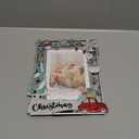 LARAINE Picture Photo Frame 5x7 Metal 2025 Christmas Red Car High Definition Display Pictures for Tabletop Home Decorative Holiday Gift (Silver(2025))