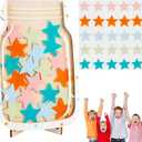 50Pcs Stars Magnetic Reward Jar Classroom, Star Reward Jar Personalized Reward Jar Reward Jars for Kids Behavior Management Classroom Tools
