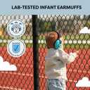Baby Headphones for Noise Protection - 1 Count Blue Over-Ear - Adjustable Headband & Padded Earcups - Infant Noise Blocking Earmuffs & Toddler Ear Muffs 0-24 Months