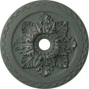 Ekena Millwork CM23BOCBC Bordeaux Deluxe Ceiling Medallion, 23 5/8 OD x 3" ID x 2" P, Cloud Burst Crackle