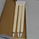 Homemory 3 Pack Flameless Taper Candles, No Remote, Realistic Flickering Battery Operated Candlesticks, White LED Plastic Candle Safe for Weddings, Table Decor, Christmas, and Halloween