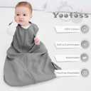 Yoofoss Baby Sleep Sack 12-18 Months Baby Wearable Blanket 100% Organic Cotton 2-Way Zipper Toddler Sleeping Sack, Lightweight Sleep Sacks for Babies, Large