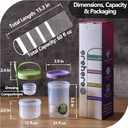 Portable & Airtight Food Storage Containers | 4-Piece Stackable Jars with Twist-Lock Lids | 60 oz Leak-Proof BPA-Free Jars for Snacks, Formula & Powder