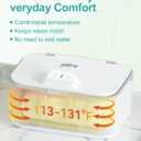 Baby Wipes Warmer, Larger Capacity Wipe Dispenser, Even Heating Diaper Wipe Warmer with Night Light, On/Off Switch, White