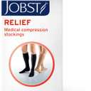 JOBST Relief Knee High Graduated Compression Socks 20-30mmHg - Comfortable Unisex Design - Open Toe, Beige, Medium