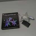 Christmas Tree Topper Star 7" LED Lighted Star Tree Top w/Remote Control, 5Point Star RGB Night Light Treetop, Small Xmas Tree Decor for Christmas, USB Plug in/Wire 9.84Ft