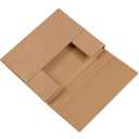 Aviditi White Easy-Fold Mailing Boxes, 10 1/4 x 8 1/4 x 1 1/4 Inches, Pack of 50, Crush-Proof, for Shipping, Mailing and Storing, Kraft 