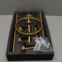 TURS Brushed Gold 5 Piece Bathroom Hardware Set, SUS304 Stainless Steel 24 Inch Bath Towel Bar Set, Round Bathroom Accessories Kit Wall Mounted (Brusehd Dark Gold)