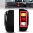 KEWISAUTO LED Tail Lights for Ford Ranger 2012-2018, Smoked Black Full LED Taillights Rear Brake Stop Lamps Assembly for Ford Ranger 2012-2018 Accessories (2PCS, Passenger & Driver Side)
