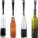 ALINK 16 inch Extra Long Black Bottle Cleaning Brush Cleaner for Washing Narrow Neck Beer/Wine/Thermos, Sport Well/Brewing Bottles/Hummingbird Feeder