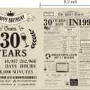 3 x SuperShunhu Jumbo 30th Birthday Card for Men Women, Vintage 30 Year Old Bday Gift for Friends Family, 30 Years Ago Back in 1995