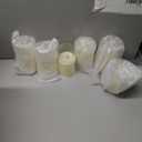 Daifunli 6 Set 20 Inch Tall Acrylic Vase Stand Wedding Centerpieces Holder with Artificial Flower Balls and LED Lights Candles for Wedding Party Table Home Decorations