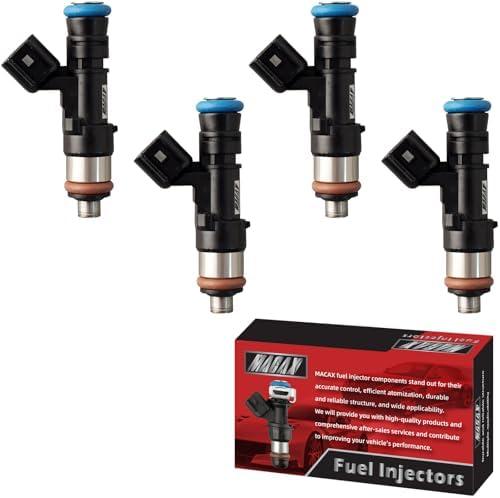 MACAX Set of 4 Fuel Injectors 4892844AA FJ1135 Replacement Compatible with Fiat 500 2012-2015 1.4L L4 VIN:R - Replaces 4892844AB RL892844AA 04892844ab