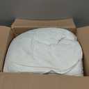 APSMILE Oversized Queen Feathers Down Comforter - Ultra Soft All Seasons 100% Organic Cotton Feathers Down Duvet Insert Medium Warm Quilted Bed Comforter with Corner Tabs (98x98, White)