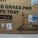 FURWAY Dog Grass Pad with Tray Artificial Grass Puppy Pee Pad for Dogs, Reusable 4-Layer Training Potty Pad with Tray, Quick Absorbent Indoor & Outdoor Portable Dog Patio Potty ( 35.4"x23.6")