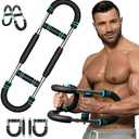 Twister Arm Trainer, Chest Workout Equipment, Three-Level Adjustable Forearm Strengthener at Home, Portable Fitness Exerciser, Gifts for Men Women Dad Bro Husband (Blue 30-70lb)