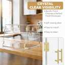 3-Tier Slanted Acrylic Bakery Display Case, 21"17"17" Commercial Countertop Pastry Showcase with Automatic-Closing Rear Doors for Donuts, Bagels, Macarons, Cupcakes