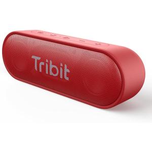 Tribit Bluetooth Speaker XSound Go, 16W Loud Sound & Deeper Bass, 24H Playtime, IPX7 Waterproof, Bluetooth 5.3 TWS Pairing Portable Wireless Speaker for Home, Outdoor (Red)