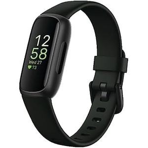 Fitbit Inspire 3 Health &-Fitness-Tracker with Stress Management, Workout Intensity, Sleep Tracking, 24/7 Heart Rate and more, Midnight Zen/Black One Size (S & L Bands Included)