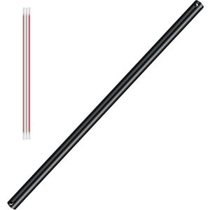 36 Inch Ceiling Fan Downrod with Extension Cable - 1 Inch Outer Diameter, Black Ceiling Fan Extension Rod,(No Threaded) Improves Airflow, Suitable for Various Ceiling Fans