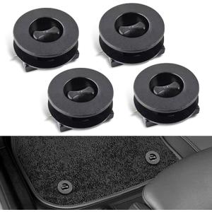 4 PCS Car Carpet Fixing Clips, Plastic Non-Slip Floor Mat Buckle, Interior Floor Mat Safety Non-Slip Fasteners Accessories, Universal for Cars Portable Fixing Device (Black)
