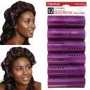 DONNA Rollers 1.75  12-Pack Plastic Hair Rollers for Heatless Styling, Large Snap-On Curlers for Smooth Curls & Volume, Reusable Clip-Style Rollers for Women, Durable Salon Hair Rollers, Purple