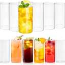 Mezchi Water Glasses Set of 12, Thin Highball Glasses, 17 Oz Tall Drinking Glasses, Lightweight Crystal Collins Glasses for Water, Juice, Cocktails, Mojito, Whiskey