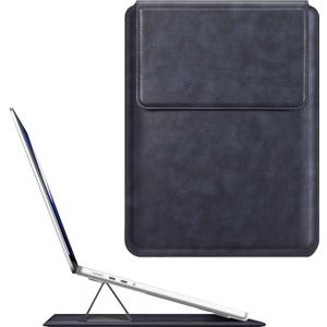 Fintie Sleeve Case for MacBook Air 13.6 A3449 A3240 A3113 A2681, Pro 14 A3427 A3426 A3434 A3401 A3185 A3112 A2992 A2918 A2779 A2442, MacBook Pro/Air/Neo 13 - Slim Bag Cover with Stand, Navy