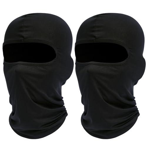 ROXUN Ski Mask Balaclava Shiesty, 2 Pack Cold Winter Warm Windproof Motorcycle Neck Gaiter for Men/Women Black
