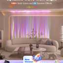 TACAHE Dynamic Wave Wall Light - Flowing Water Visual - RGB + 6000K Solid Color - Light Effects & Music Sync - APP & Remote Control - Indoor Enhance Ambient Lamp - 30W - 39 Inch - 1 Pack