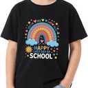 Toddler Last Day of School T-Shirt Kids Happy Last Day of School Shirt Funny Short Sleeve Tee Boys Girls Cotton 2-8T