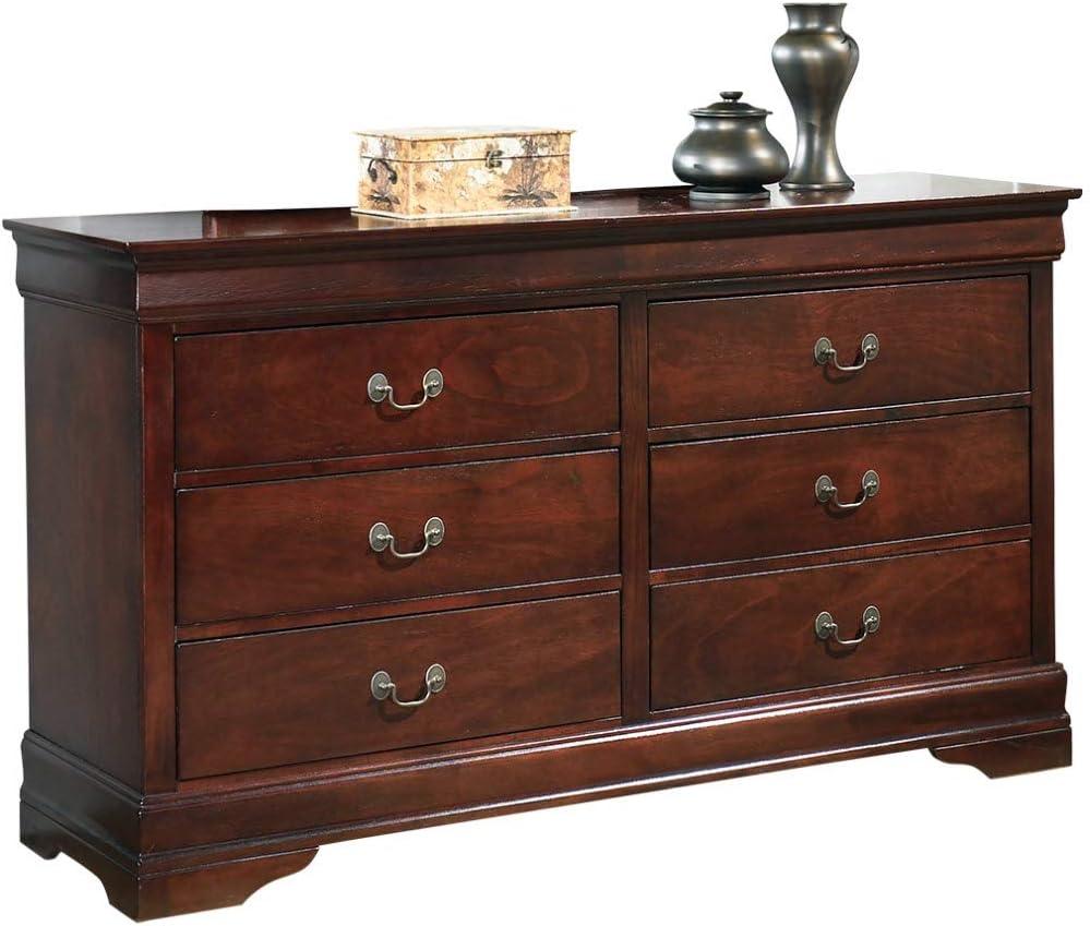 Signature Design by Ashley Alisdair Traditional 6 Drawer Dresser, Dark Brown