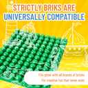 Strictly Briks Mega Toy Building Block Baseplate, Beginner Bricks Stackable Plate, Large Pegs for Toddlers, Compatible with All Major Brands, Kids Gift, Green, 12.5 x 15 inches