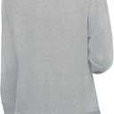 Elesomo Womens Sweatshirts Cotton Crew Neck Casual Long Sleeve Pullover Tops (Gray, XL)