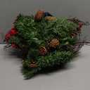 Christmas Garland with Lights, 6 FT Christmas Garland for Mantle, Faux Norfolk Pine Garland with Lifelike Pinecones Berries for Mantle Table Indoor Outdoor Stairs Railing Christmas Decor (1 Pack)